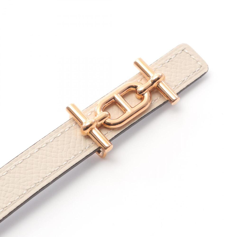 Hermes Hermès Ankle Clé belt, clothing, Epsom leather, Swift women's, ivory, ... - Picture 2 of 6